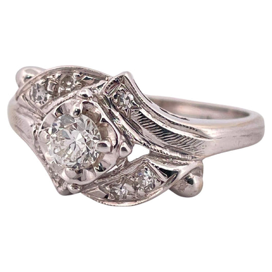 0.40ctw H SI2 Diamond Ring Set In 14K Yellow Gold