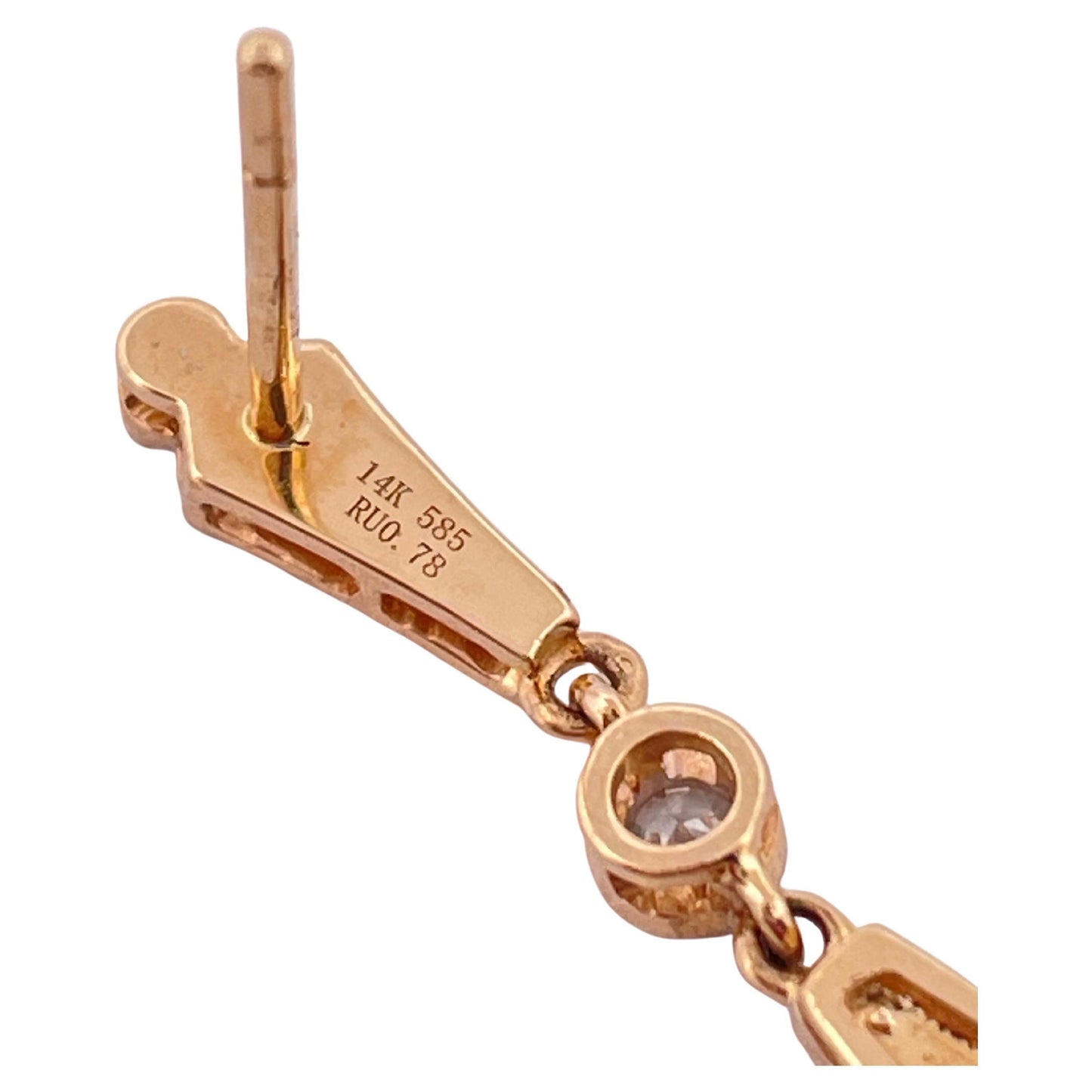 0.78ctw Ruby & 0.85ctw Diamond Drop Dangle Earrings Set In 14K Two Tone Gold