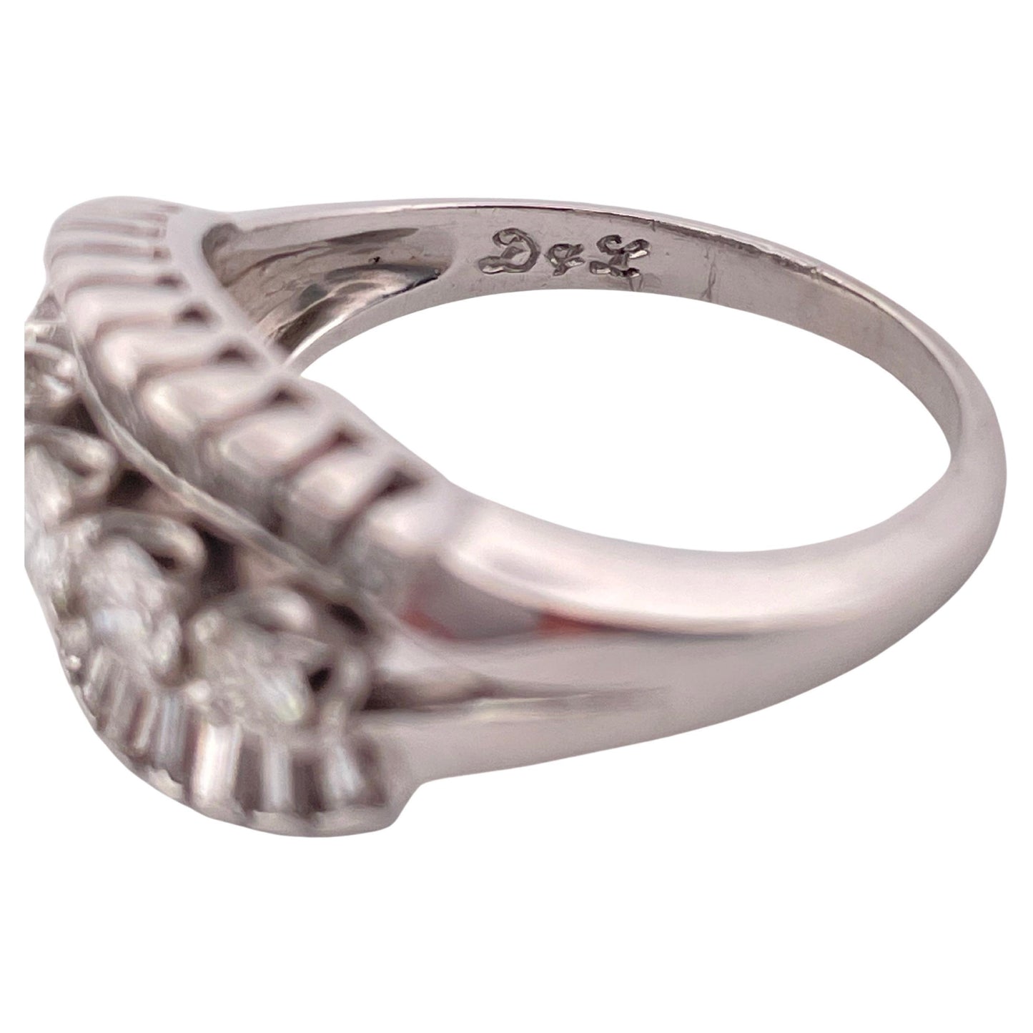 1.00ctw G-H SI1 Diamond Set in Iridium 900 Platinum Ring