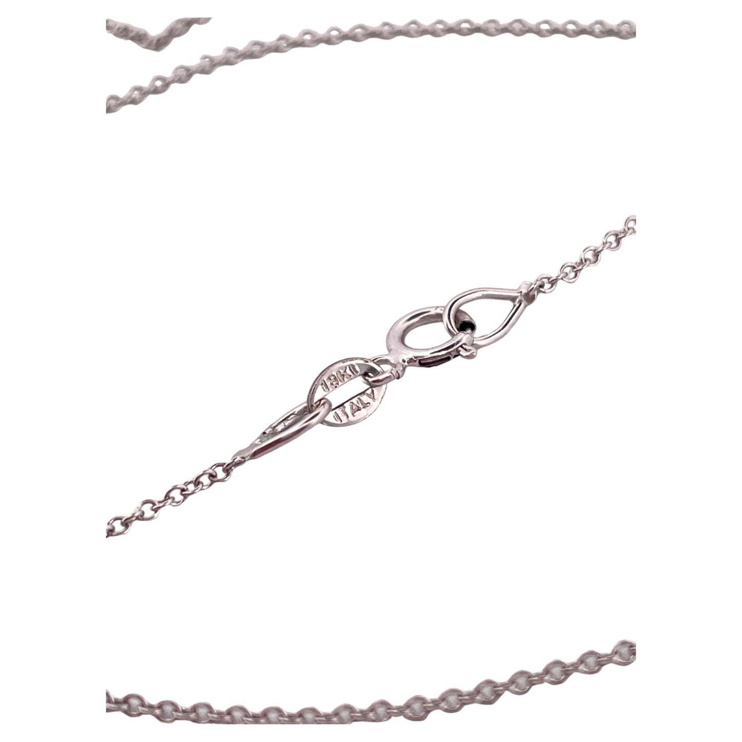 1.10ctw Diamond Ribbon Pendant & Chain Done in 18K White Gold