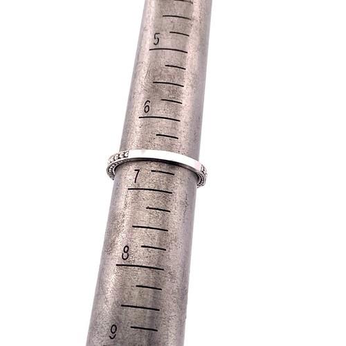 14K White Gold 5 Diamond 0.35CTW Heart Engagement Ring Size 6.5