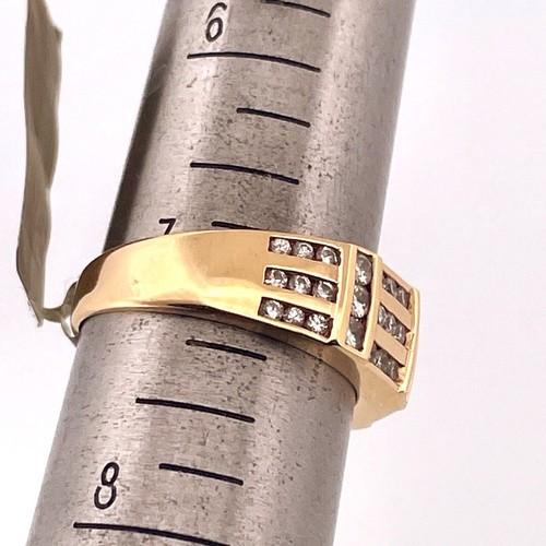 14K Yellow Gold 0.75CTW Diamond Ring Band Size 7.00
