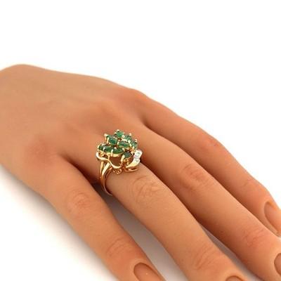 14K Yellow Gold Emerald Ring