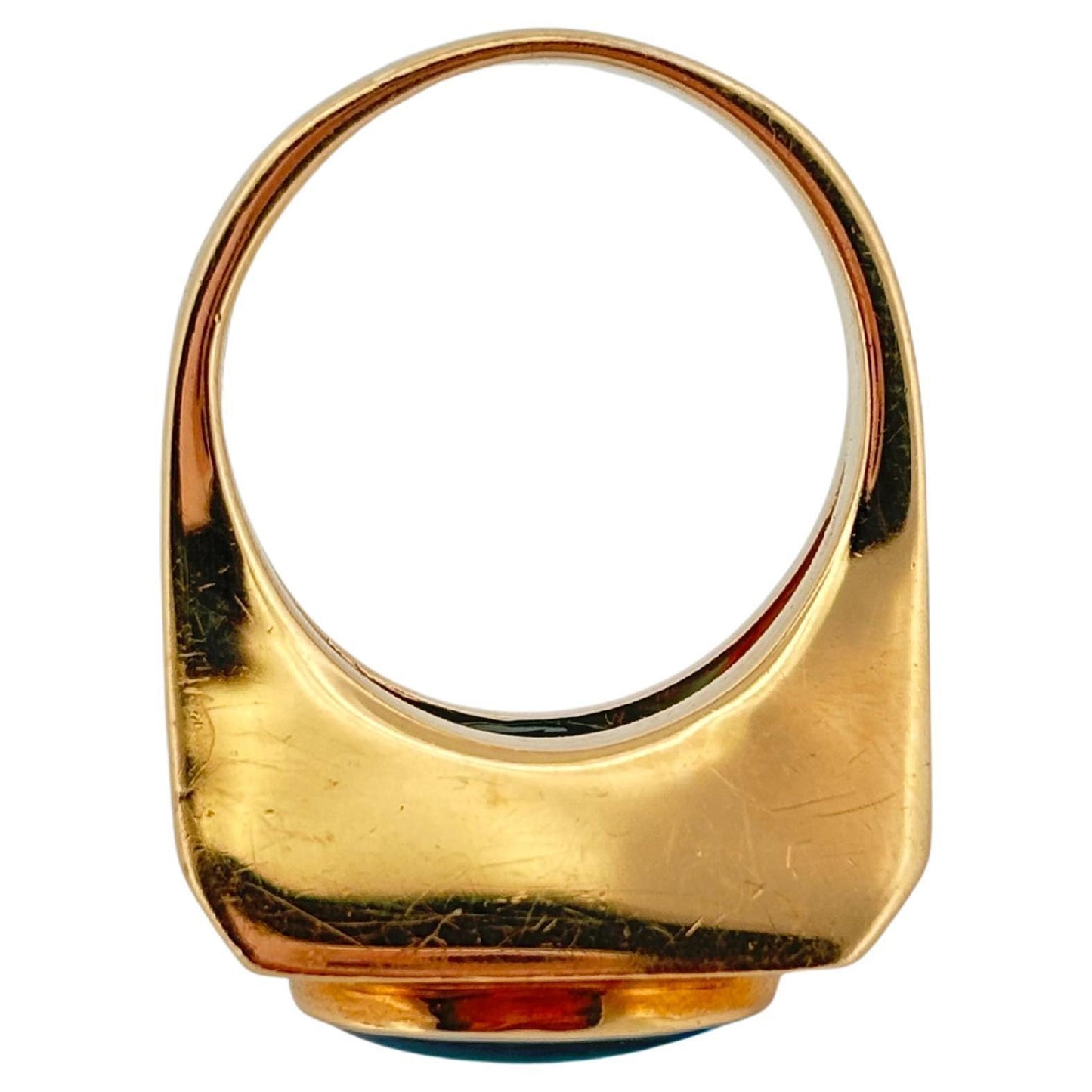14K Yellow Gold Oval Cut 4.50ctw Swiss Blue Topaz Ring