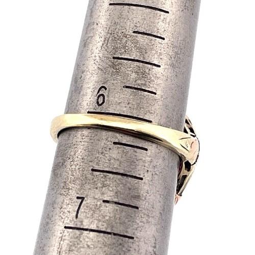 14K Yellow White & Rose Gold Large Amethyst Ring Size 6.00 6.2 Grams
