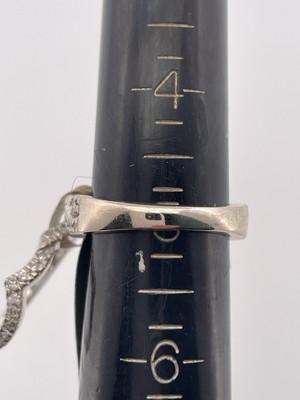 14k White Gold 1.65ctw Ring & 0.33ctw Band/ Sizes 5.25 & 5.5/ 9.3g Total Weight