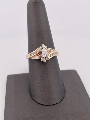14k Yellow Gold 0.50ctw Diamond Ring/ Size 8.5/ 4.0g