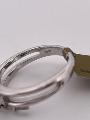 18k White Gold 0.03ctw Diamond Charm Ring/ Size 6/ 3.8g