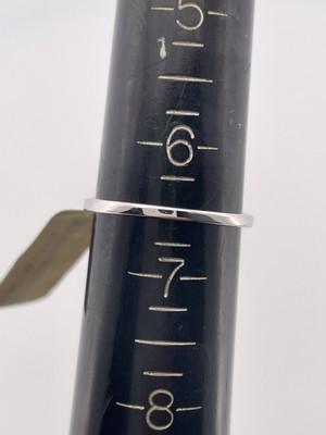 18k White Gold 0.50ctw H VS1 Diamond & Sapphire Ring/ Size 6.5/ 2.4g