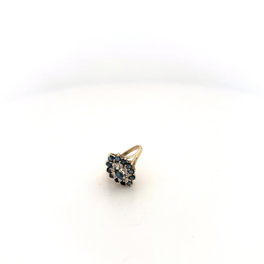 10K Sapphire & Diamond Ring