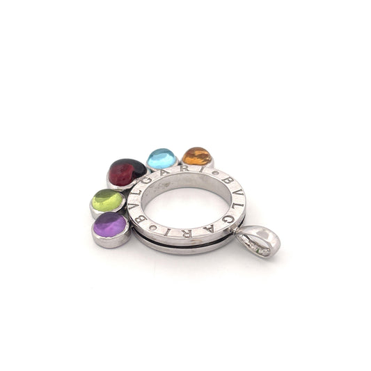 BVLGARI Multi Gemstone Pendant Necklace