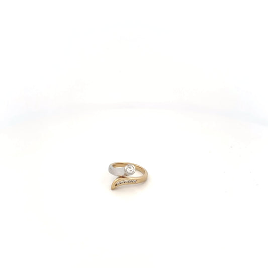 14k Two Tone Diamond Ring