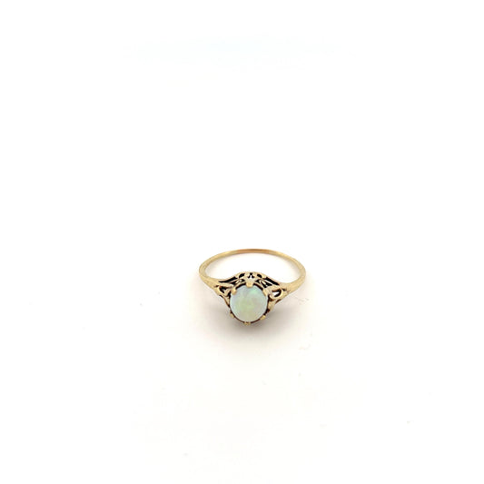 Yellow Gold Opal Ring