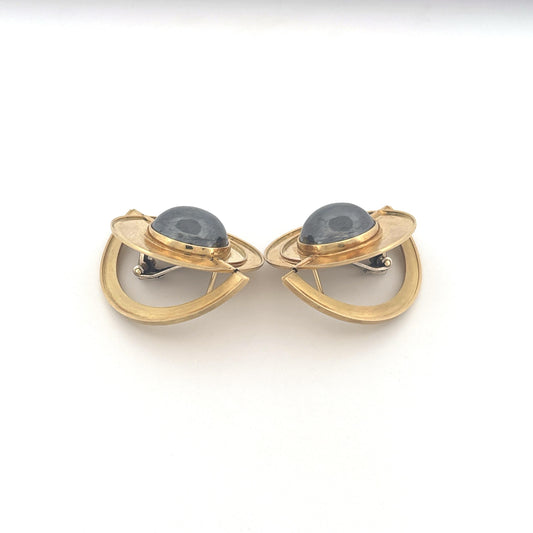 18K Hematite Earrings