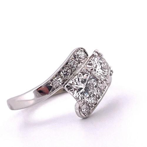 Platinum 1.20CTW F-G VS Diamond Engagement Ring Size 6.5