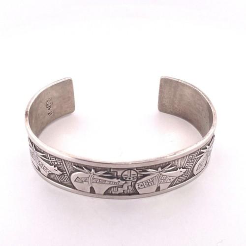 Relios Carolyn Pollack Roderick Tenorio Sterling Silver Bear Cuff Bracelet Large
