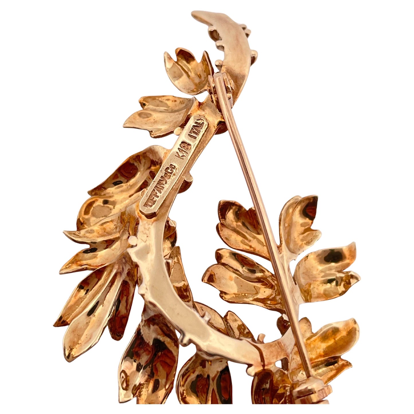 Tiffany & Co Leaf and Branch Brooch Done in 18K Yellow Gold