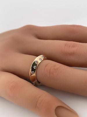 Unique 14k Yellow Gold 0.30ctw Diamond Band/ Size 3.5/ 6.0g