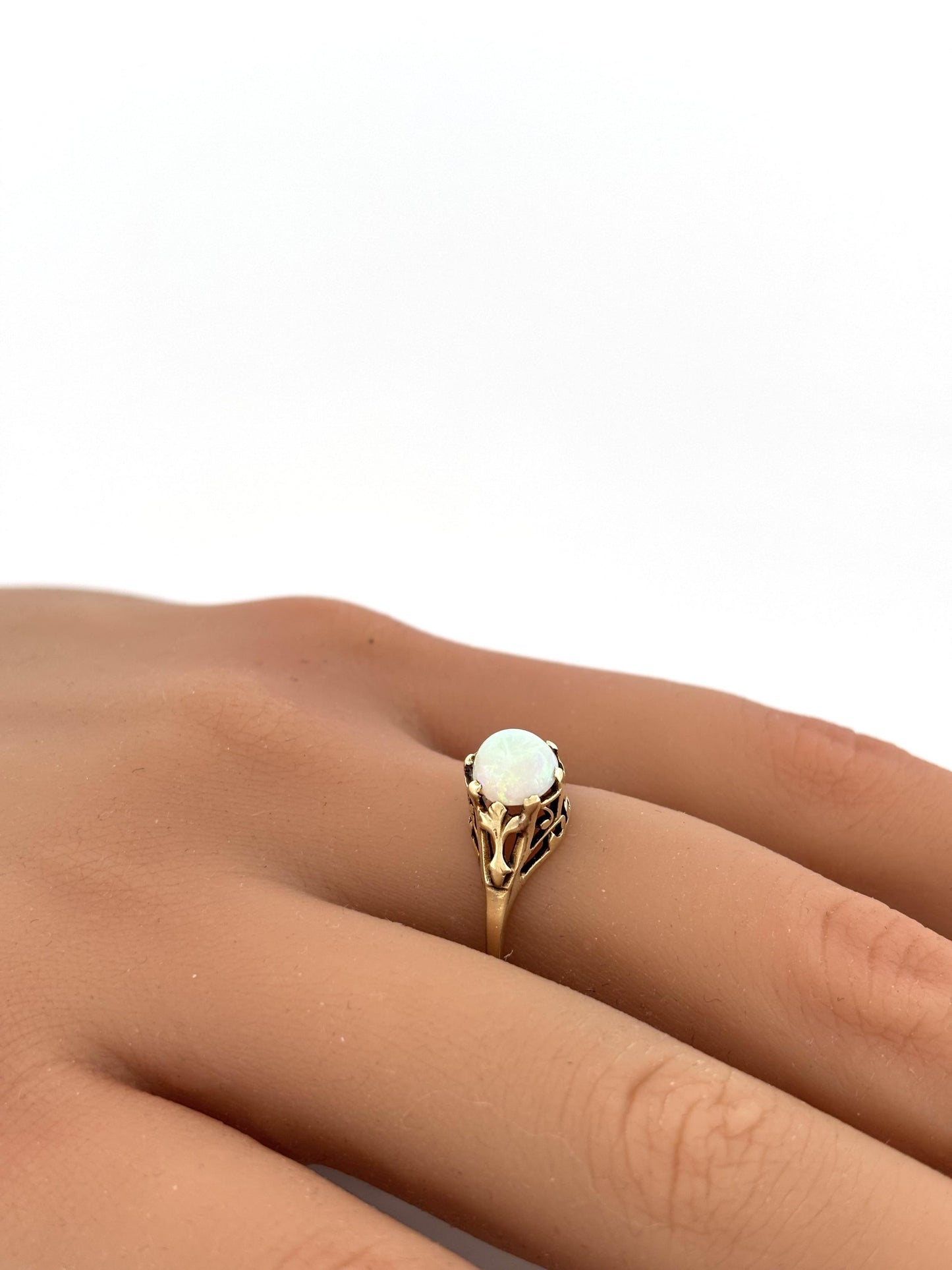 Yellow Gold Opal Ring
