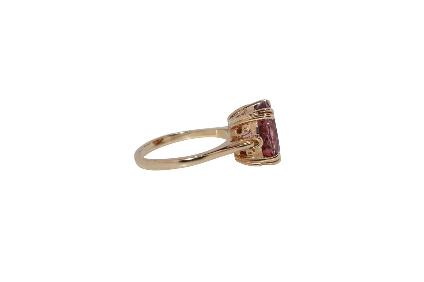 14K Gold Morganite Oval Vintage Ring