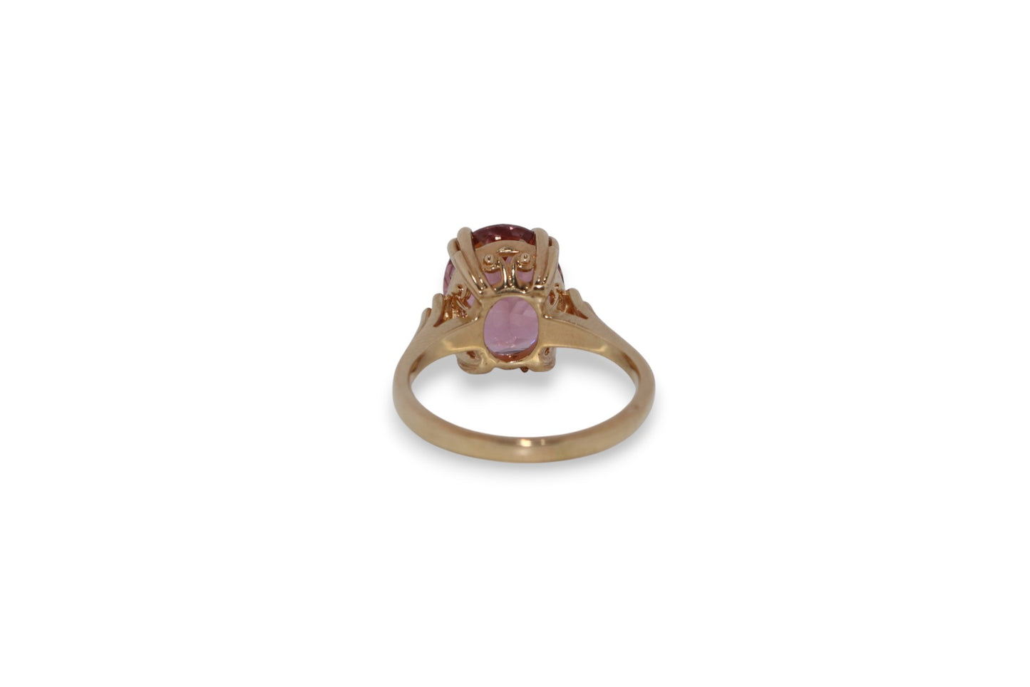 14K Gold Morganite Oval Vintage Ring