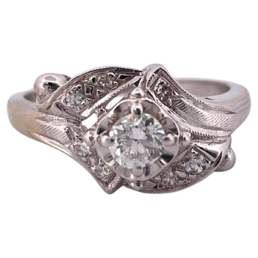 0.40ctw H SI2 Diamond Ring Set In 14K Yellow Gold