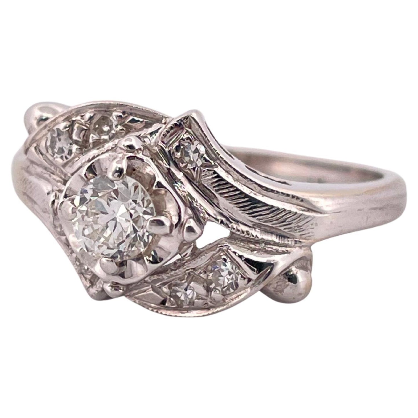 0.40ctw H SI2 Diamond Ring Set In 14K Yellow Gold