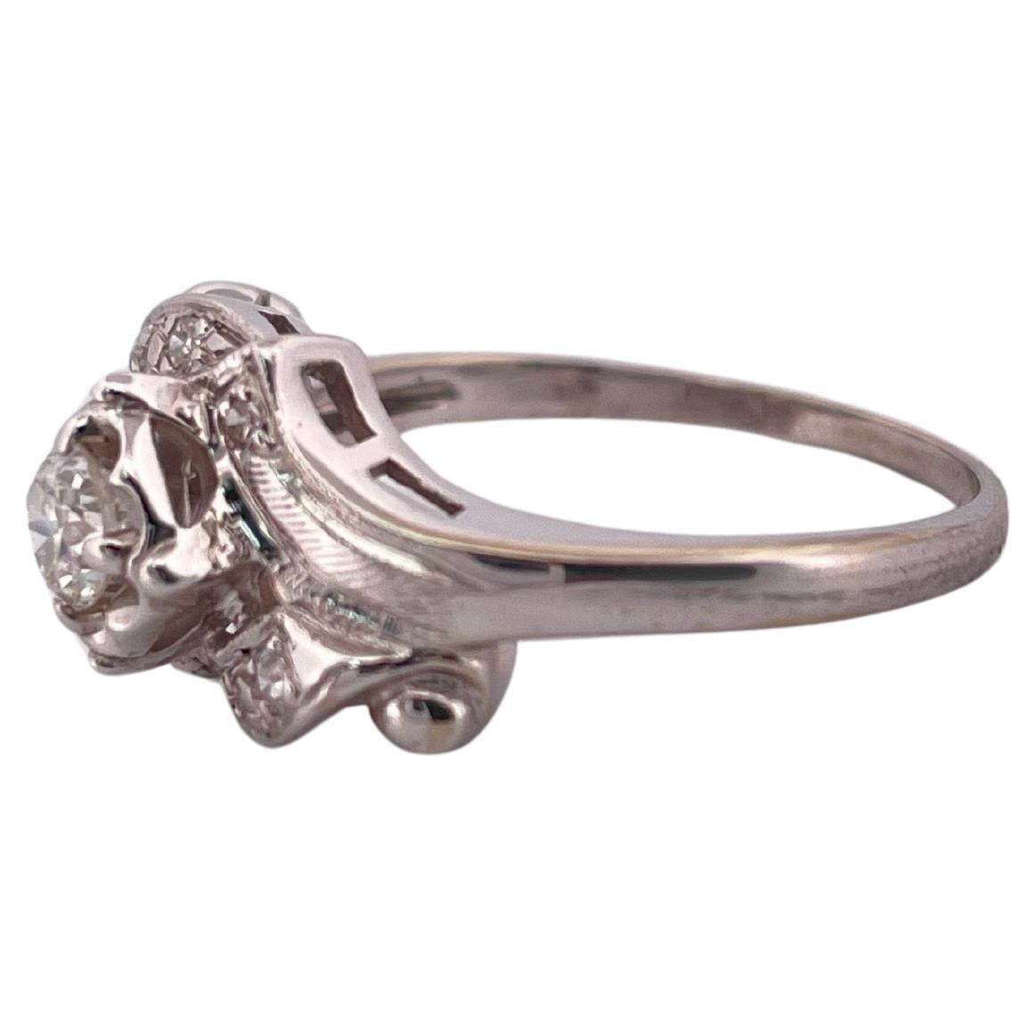 0.40ctw H SI2 Diamond Ring Set In 14K Yellow Gold
