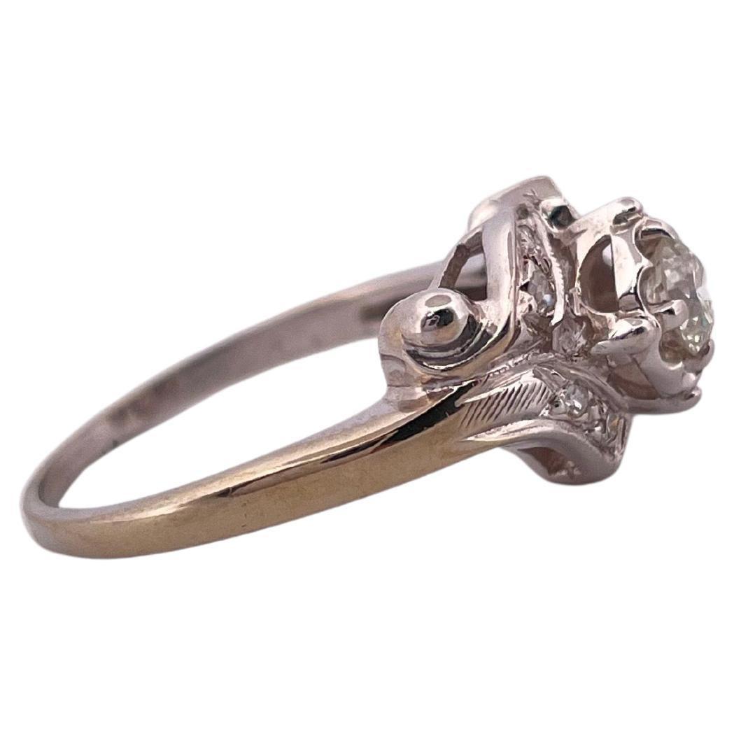 0.40ctw H SI2 Diamond Ring Set In 14K Yellow Gold
