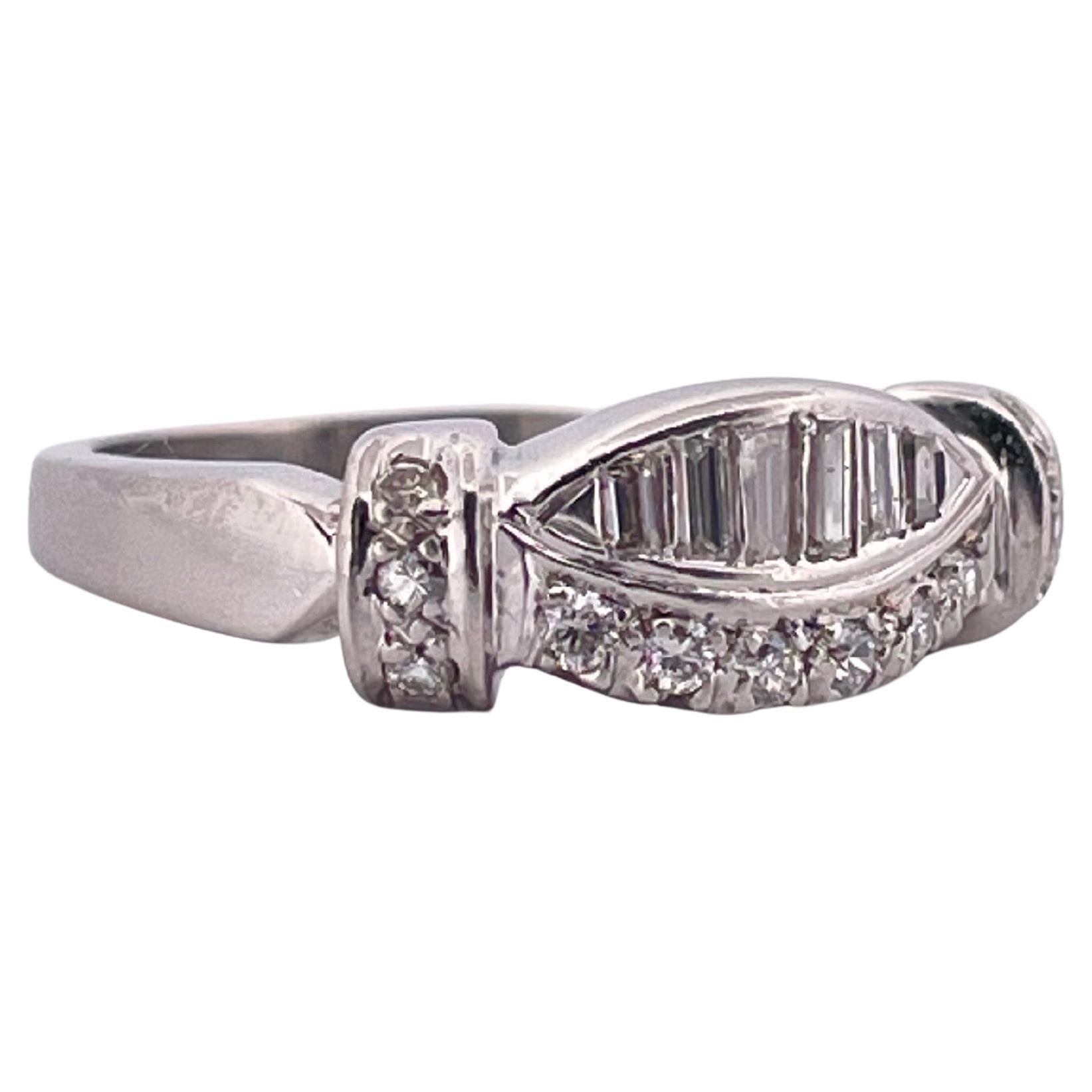 0.70ctw G-H SI1 Diamond Ring Set In Platinum
