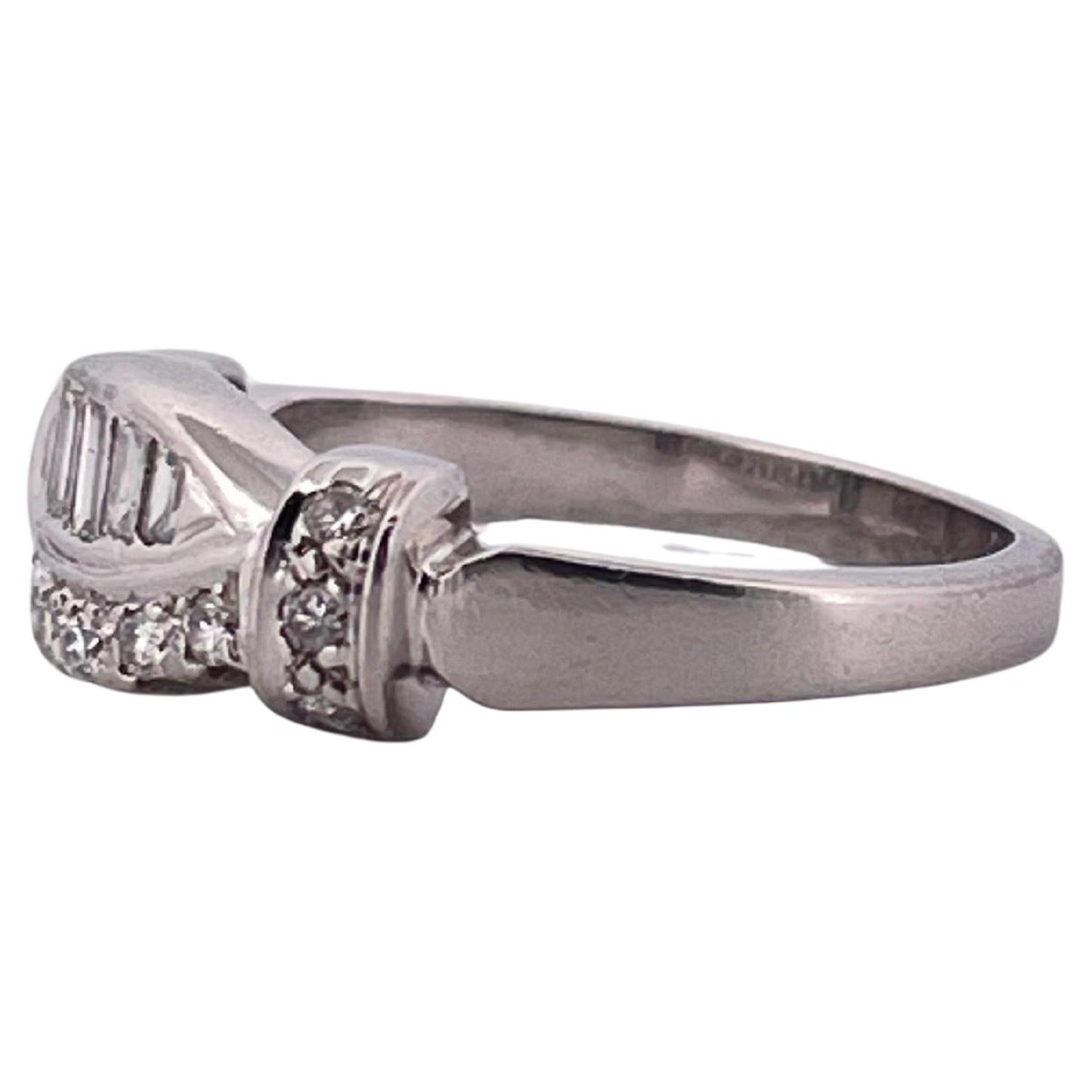 0.70ctw G-H SI1 Diamond Ring Set In Platinum