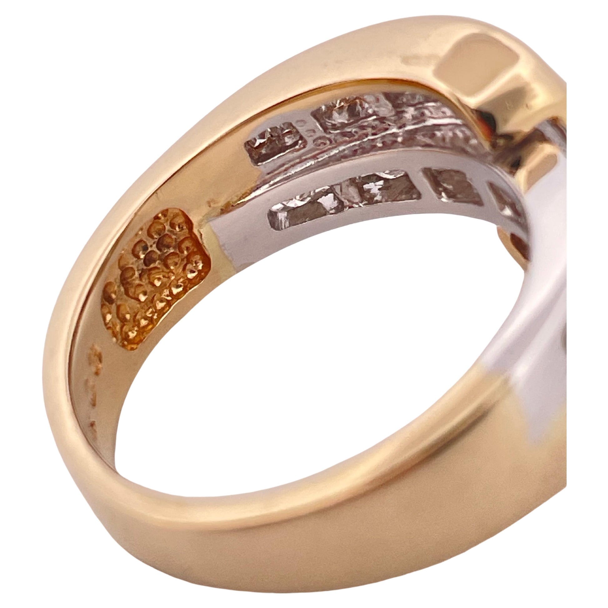 0.75ctw H-I SI1 Diamond Ring Set in Two Toned 14K Gold