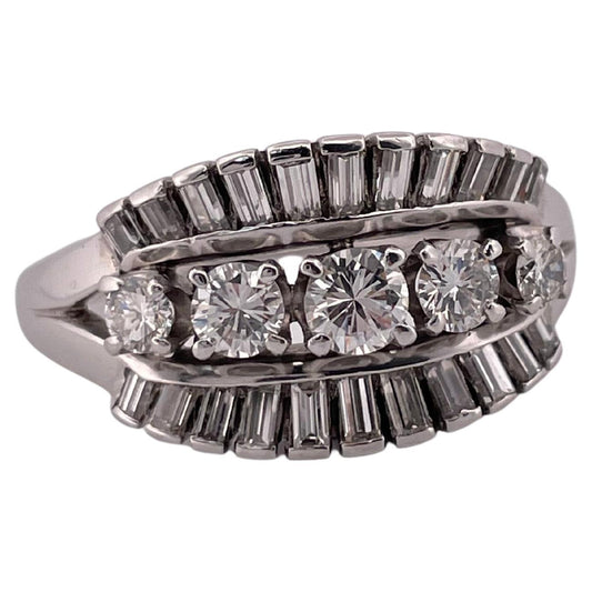 1.00ctw G-H SI1 Diamond Set in Iridium 900 Platinum Ring