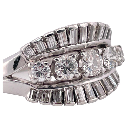 1.00ctw G-H SI1 Diamond Set in Iridium 900 Platinum Ring