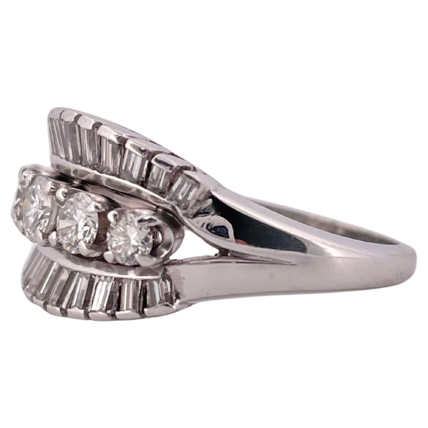 1.00ctw G-H SI1 Diamond Set in Iridium 900 Platinum Ring