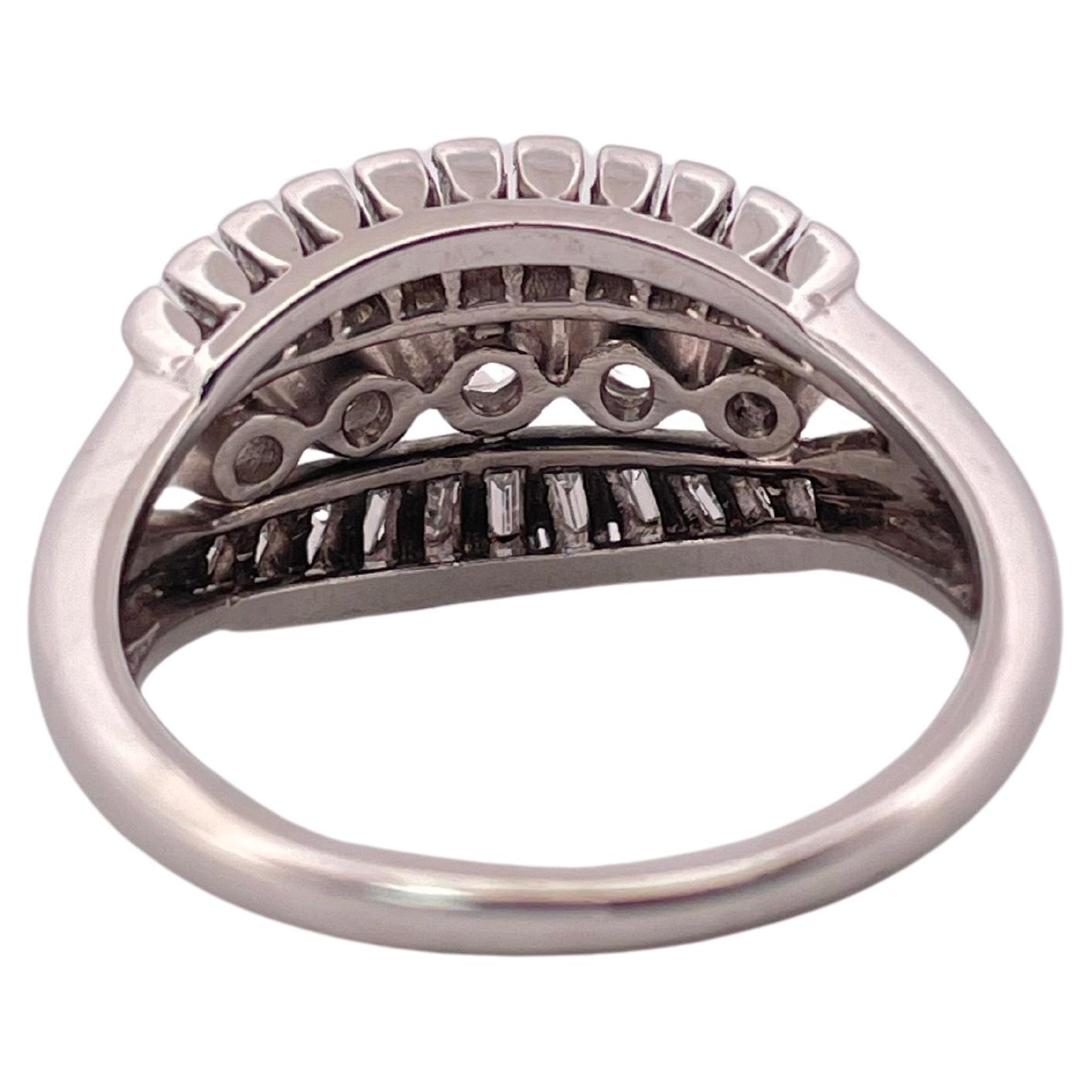 1.00ctw G-H SI1 Diamond Set in Iridium 900 Platinum Ring
