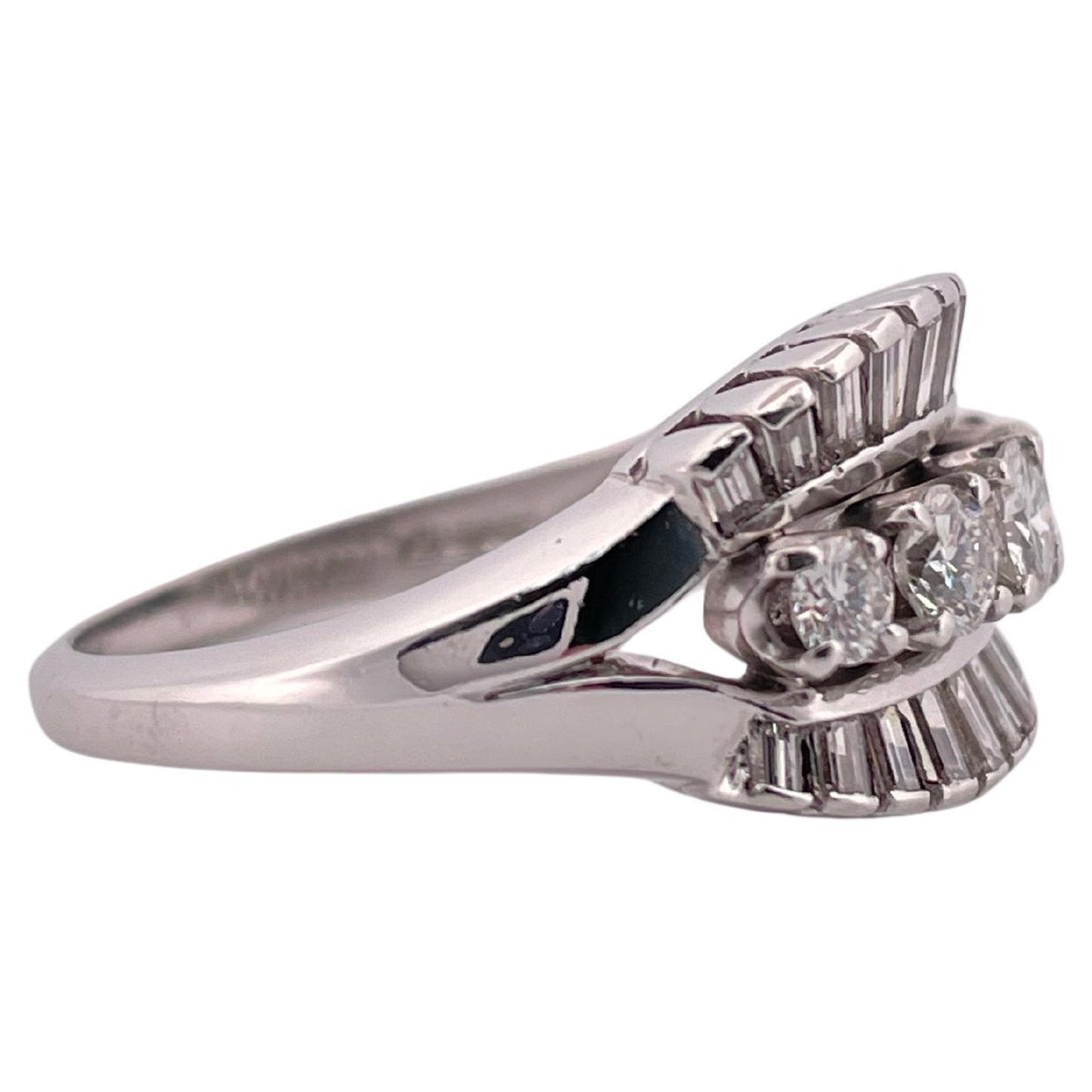 1.00ctw G-H SI1 Diamond Set in Iridium 900 Platinum Ring