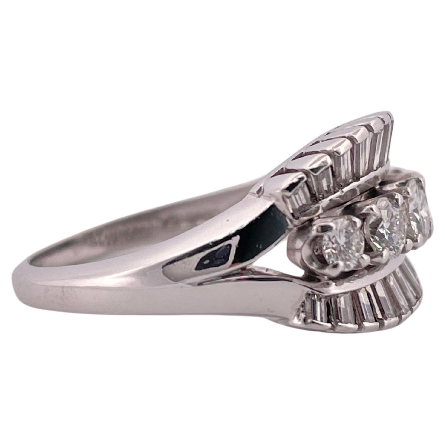 1.00ctw G-H SI1 Diamond Set in Iridium 900 Platinum Ring
