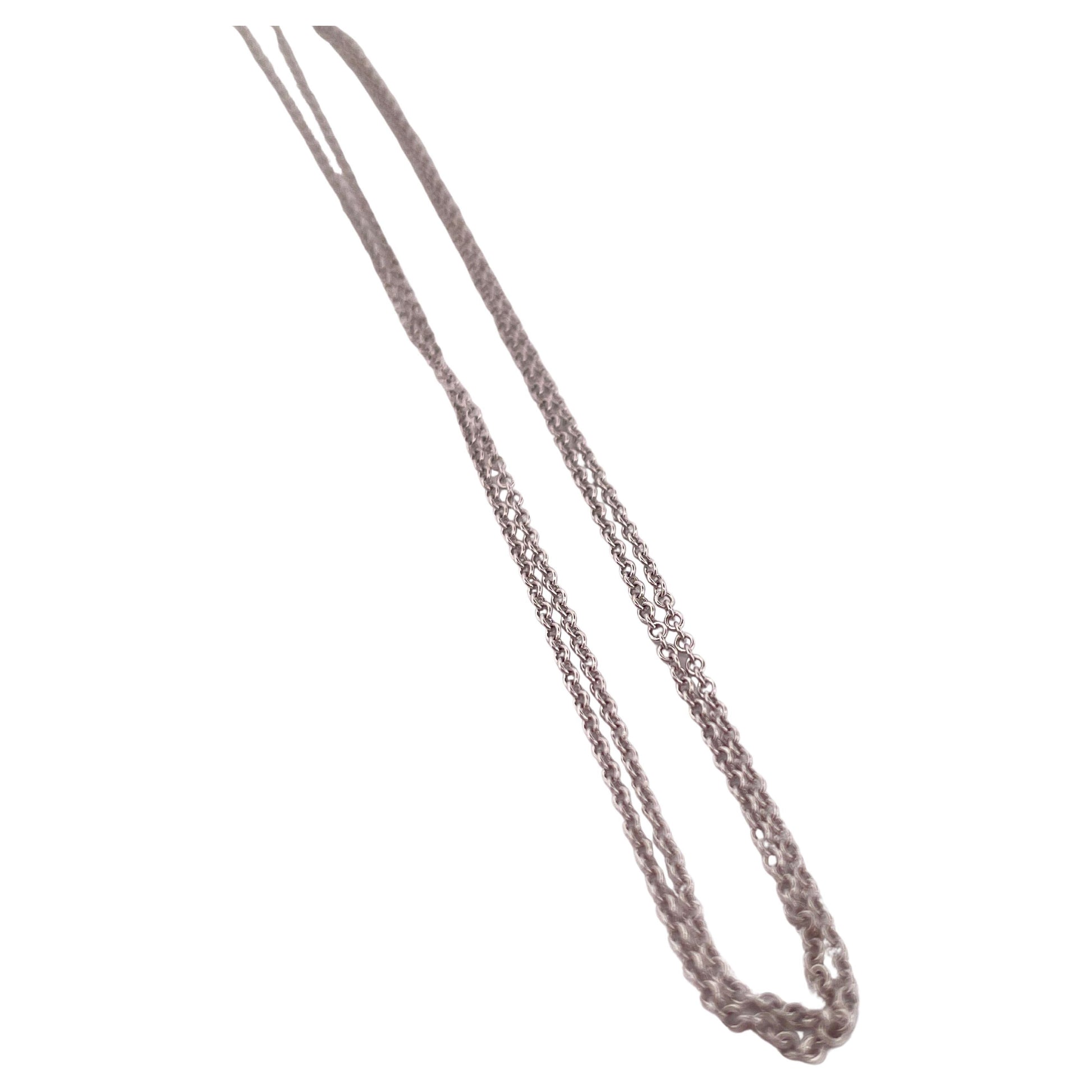 1.10ctw Diamond Ribbon Pendant & Chain Done in 18K White Gold
