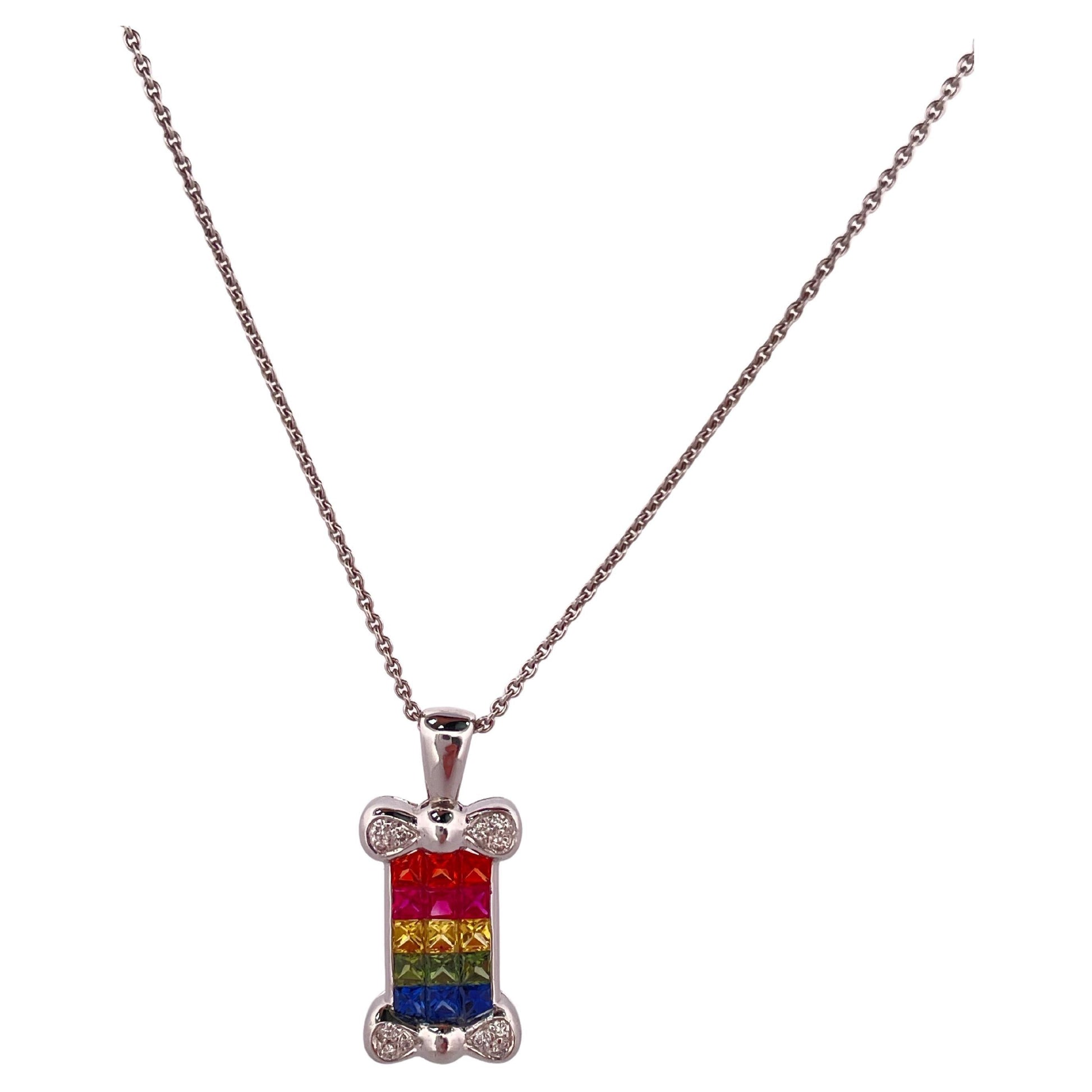 14K White Gold 4.32ctw & 0.15ctw Diamond Pendant