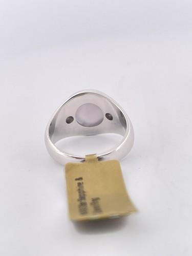 14K White Gold Star Sapphire & Diamond Ring Size 6.25