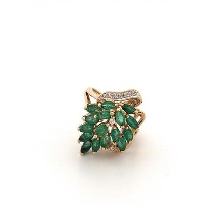 14K Yellow Gold Emerald Ring