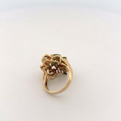 14K Yellow Gold Emerald Ring