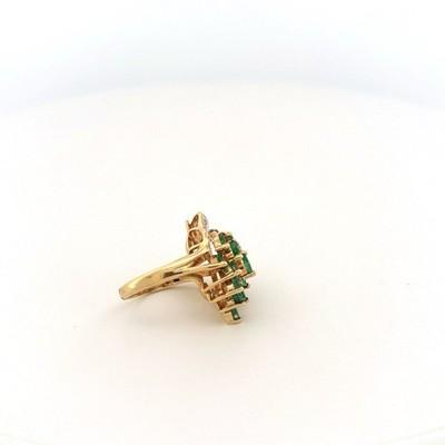 14K Yellow Gold Emerald Ring