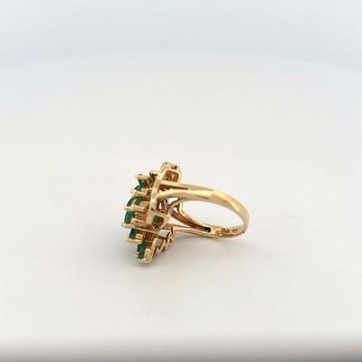 14K Yellow Gold Emerald Ring
