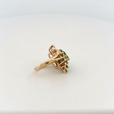 14K Yellow Gold Emerald Ring