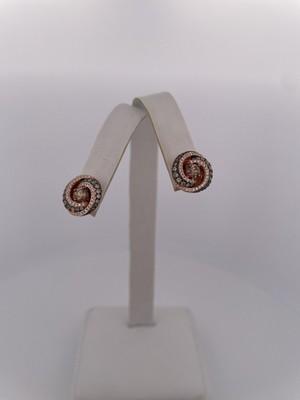 14k Rose Gold 1.00ctw Levian Earrings/ 5.6g Total Weight