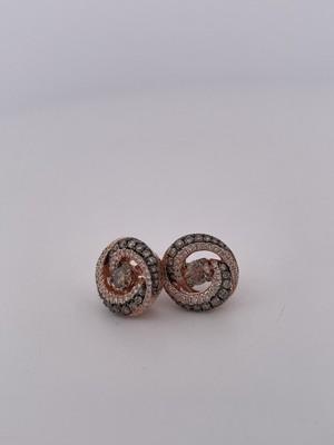 14k Rose Gold 1.00ctw Levian Earrings/ 5.6g Total Weight