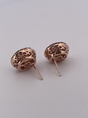 14k Rose Gold 1.00ctw Levian Earrings/ 5.6g Total Weight