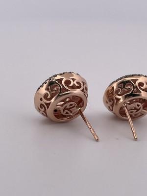 14k Rose Gold 1.00ctw Levian Earrings/ 5.6g Total Weight